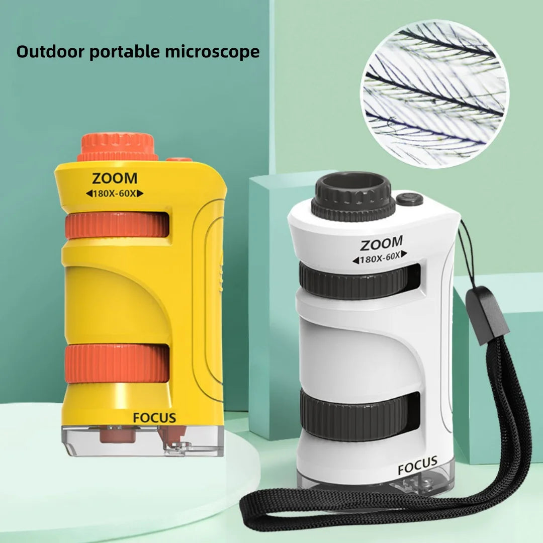 Children’s Portable Microscope with LED Light Science Exploration Toy