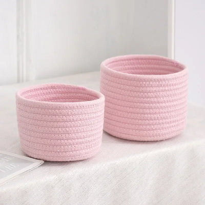 Handwoven Cotton Rope Storage Basket