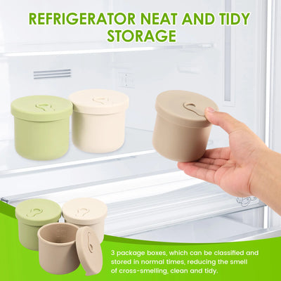 Set of 3 Mini Silicone Snack Pots