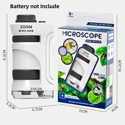 Children’s Portable Microscope with LED Light Science Exploration Toy