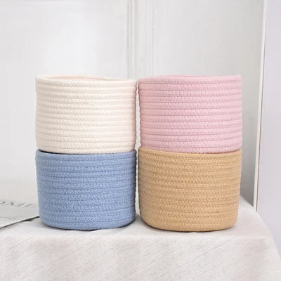 Handwoven Cotton Rope Storage Basket