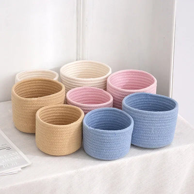 Handwoven Cotton Rope Storage Basket