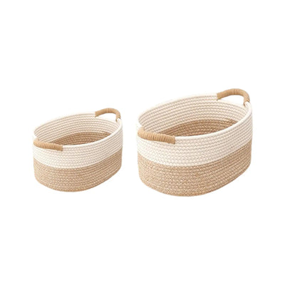Woven storage basket designed for efficient and stylish home organization