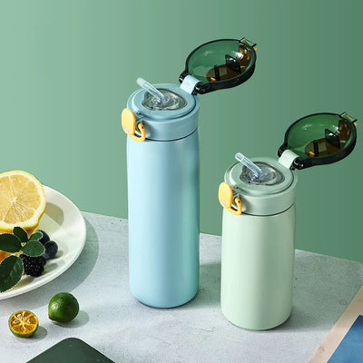 Insulated thermal flask designed for maintaining beverage temperature during travel and outdoor activities
