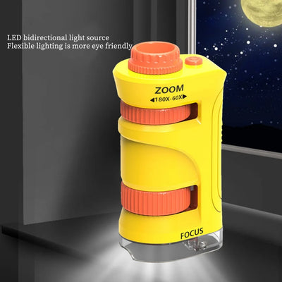 Children’s Portable Microscope with LED Light Science Exploration Toy