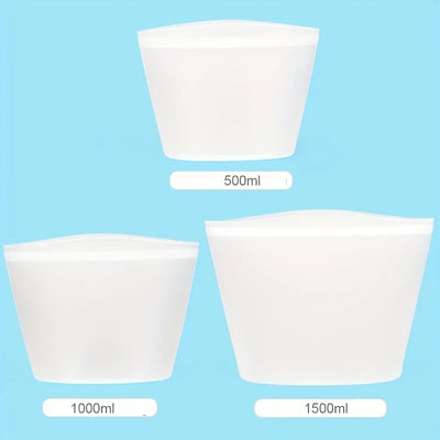 3-Pack Reusable Silicone Food Storage Bags