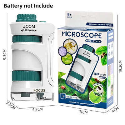 Children’s Portable Microscope with LED Light Science Exploration Toy