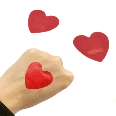 20-Piece Red Heart Band-Aid Set – Gentle & Adorable First-Aid Stickers