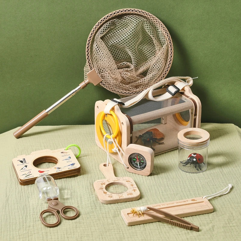 Kids Outdoor Adventure Bug Catcher Set with Net and Insect Box