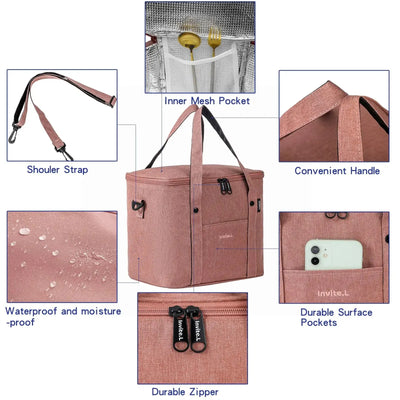 Insulated Lunch Cooler Bag with Shoulder Strap