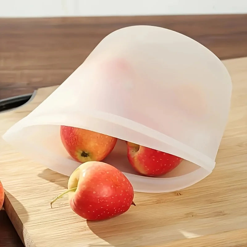 3-Pack Reusable Silicone Food Storage Bags