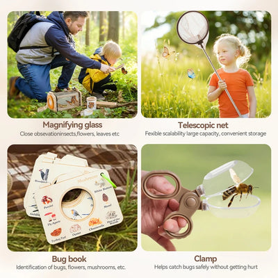 Kids Outdoor Adventure Bug Catcher Set with Net and Insect Box