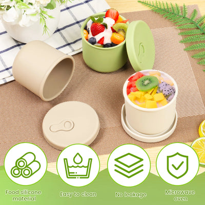 Set of 3 Mini Silicone Snack Pots