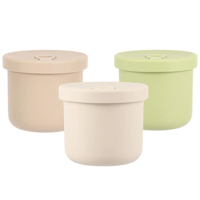 Set of 3 Mini Silicone Snack Pots